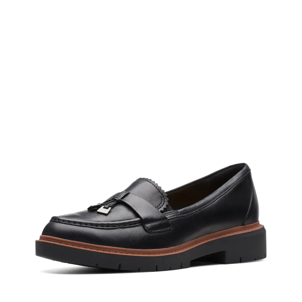 Clarks Black's Westlynn Bella Loafer, Black Leather photo 1