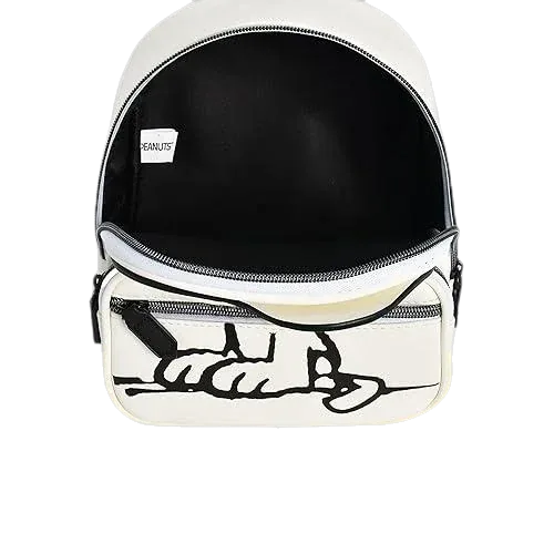 Concept One Peanuts Mini Backpack, Small Travel Bag for Men and Women, Snoopy, 9 Inch