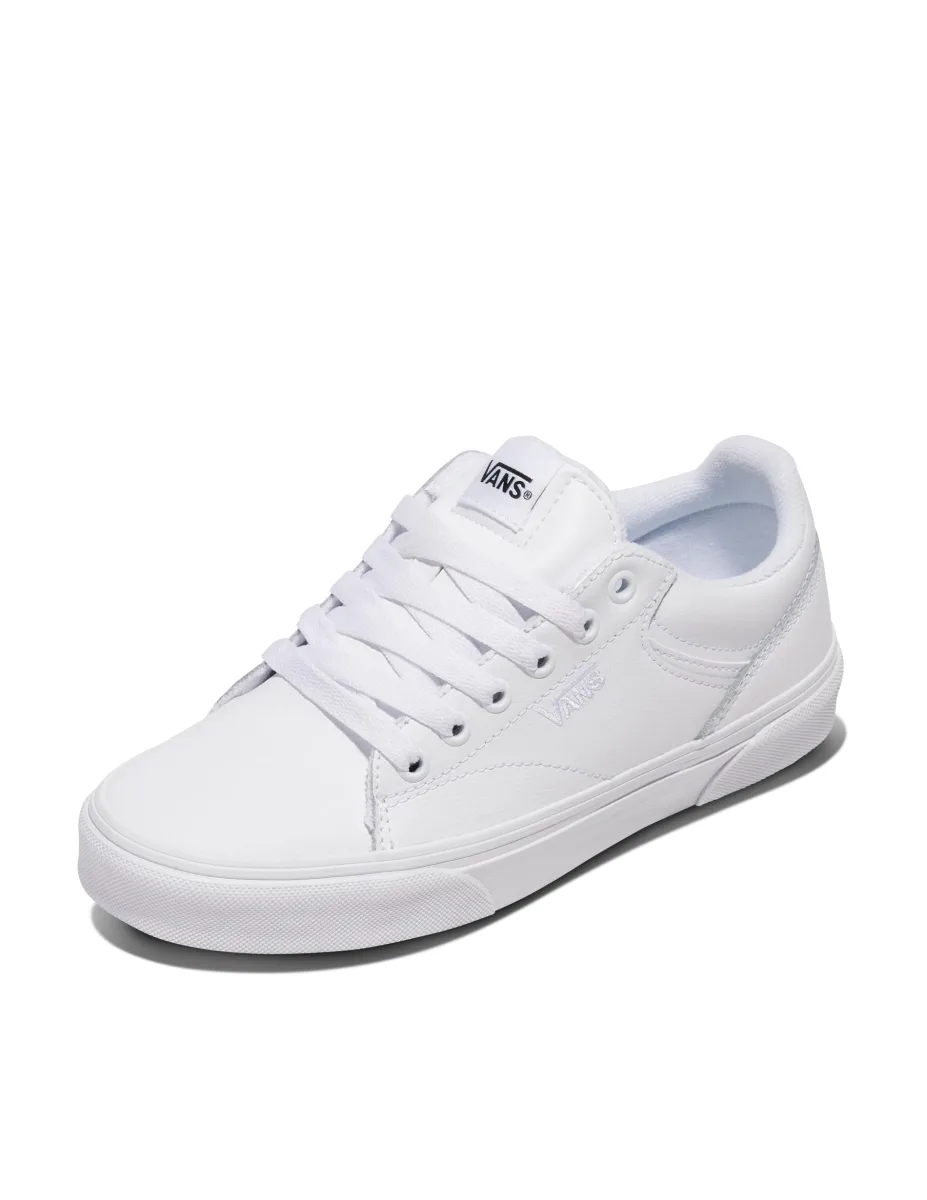 Vans Women's Seldan Shoe, (Tumble) White/White