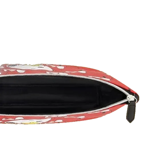 Concept One Peanuts Snoopy and Woodstock Women's Makeup Bag, Red