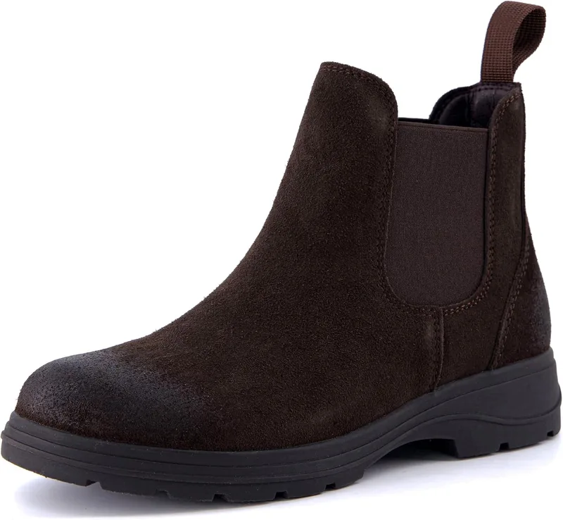 CUSHIONAIRE Britain Genuine Suede Chelsea Ankle Boots for Women