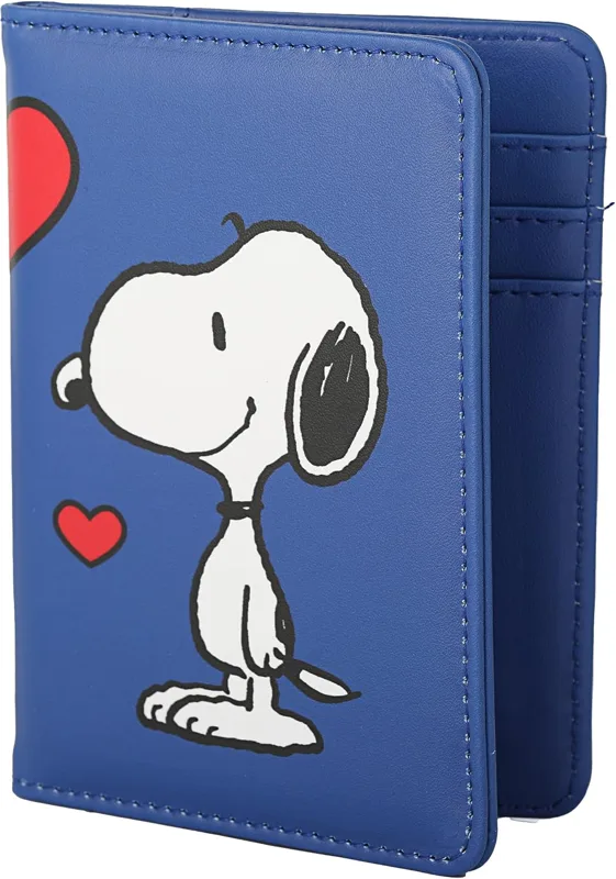 Peanuts Woodstock and Snoopy Passport Cover, Official License (Blue)