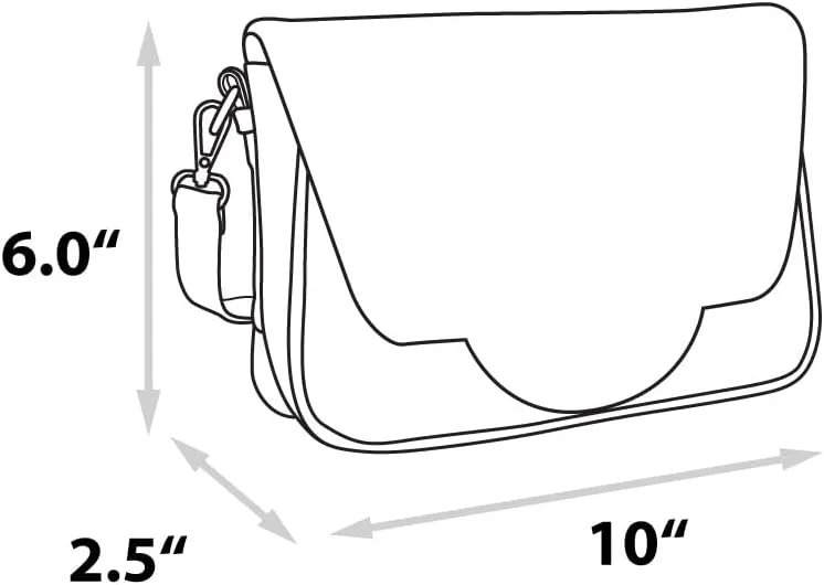 Buckle-Down Peanuts Fold Over Crossbody Bag, Goodness and Grief (Black)