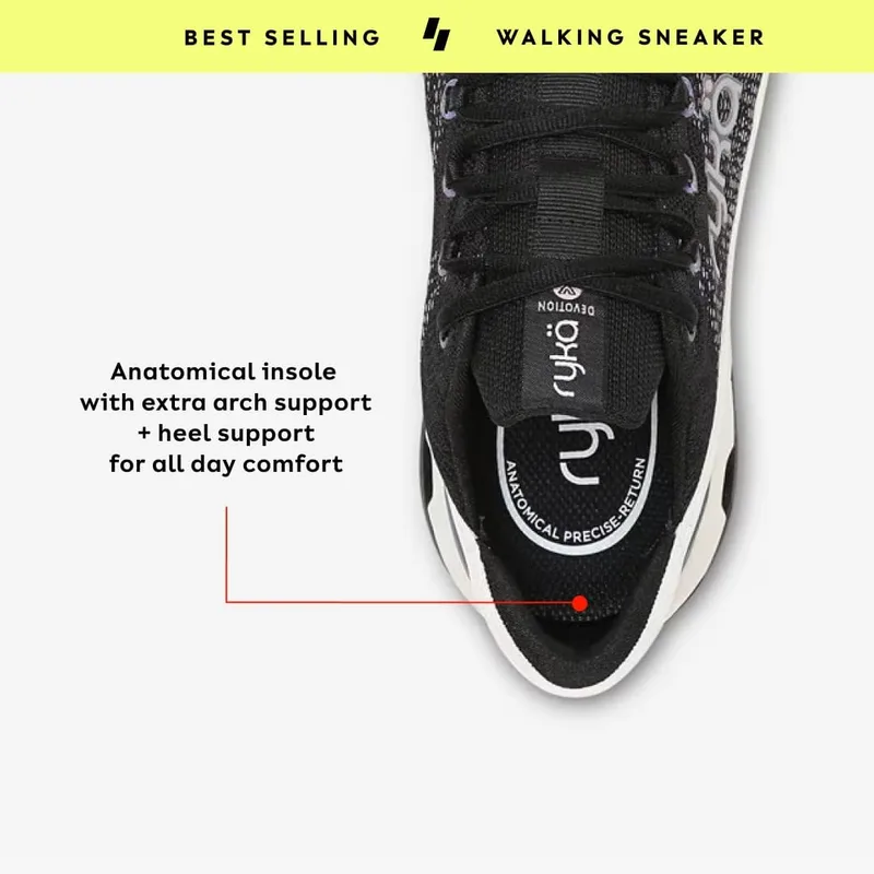 Ryka Women's Devotion X Walking Shoe, Black