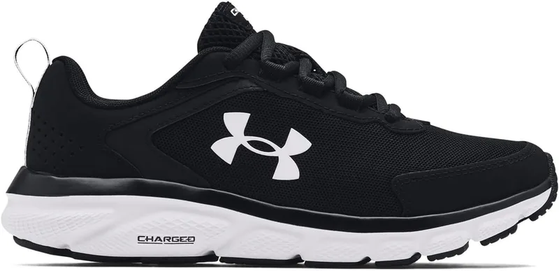 Under Armour Women's Charged Assert 9 Running Shoes, Black and White