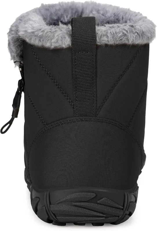 Hsyooes Women's Barefoot Winter Snow Boots, Wide Width with Fur Lining