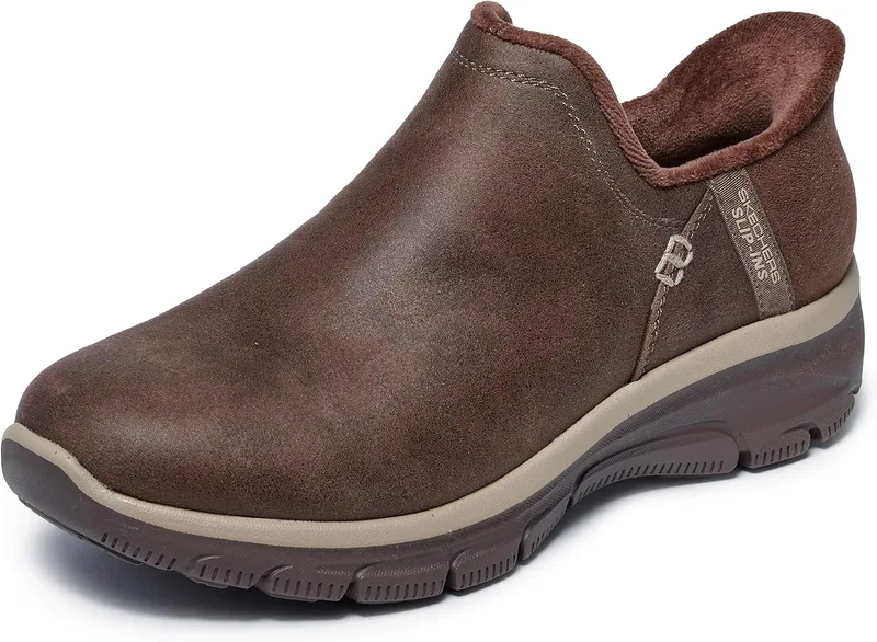 Skechers Women's Easy Going Modern Hour Slip-In Ankle Boots, Chocolate