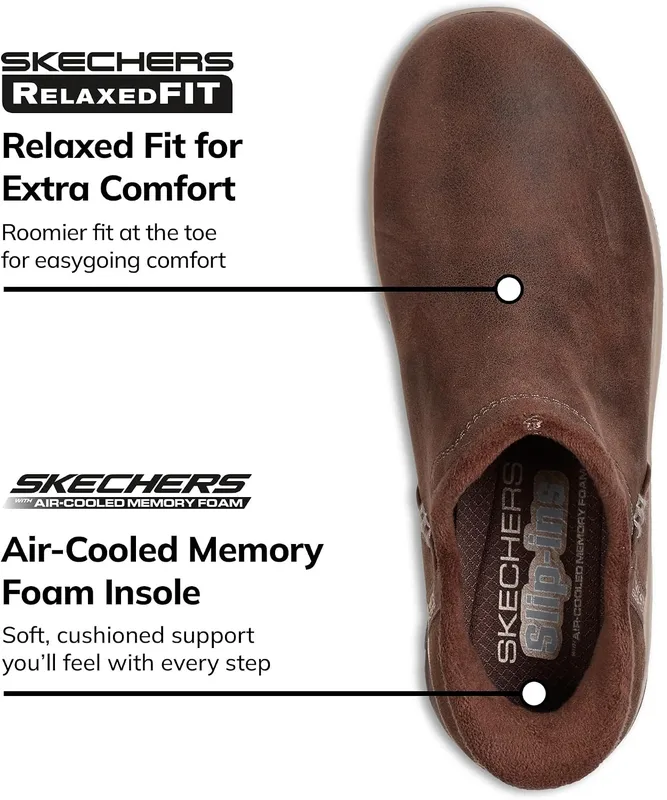 Skechers Women's Easy Going Modern Hour Slip-In Ankle Boots, Chocolate
