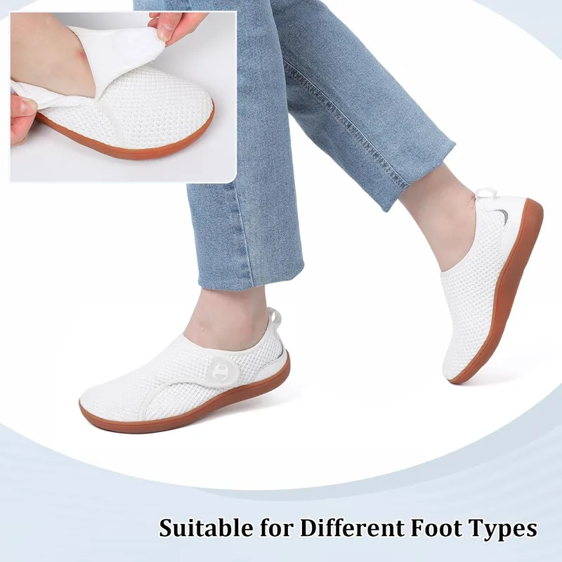 Scurtain Women's Casual Walking Shoes, Wide Width Barefoot, Non Slip