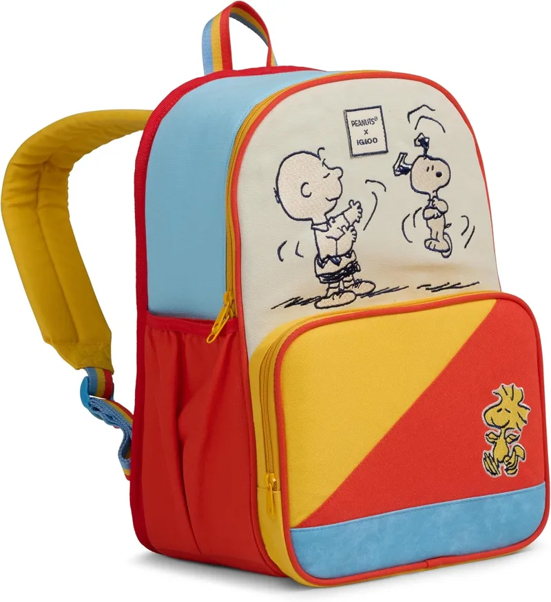 Igloo Peanuts insulated backpack cooler with dancing Snoopy artwork photo 1