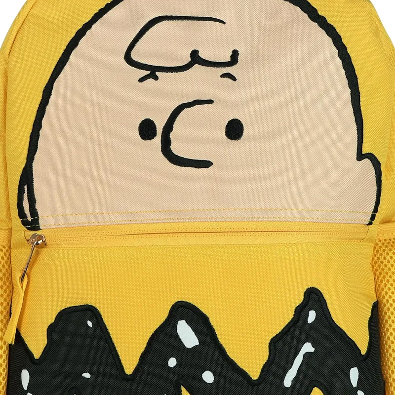 INTIMO Peanuts yellow backpack with an embroidered Charlie Brown face photo 3