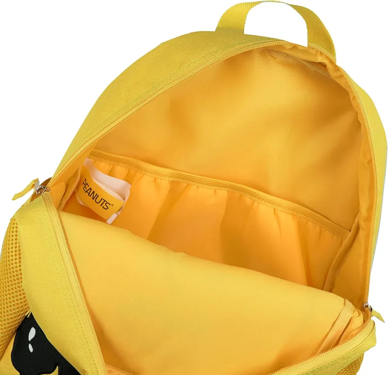 INTIMO Peanuts yellow backpack with an embroidered Charlie Brown face photo 4