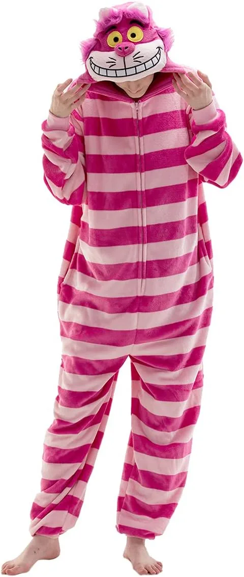 COSUSKET Cheshire Cat onesie pajamas costume for adults photo 1