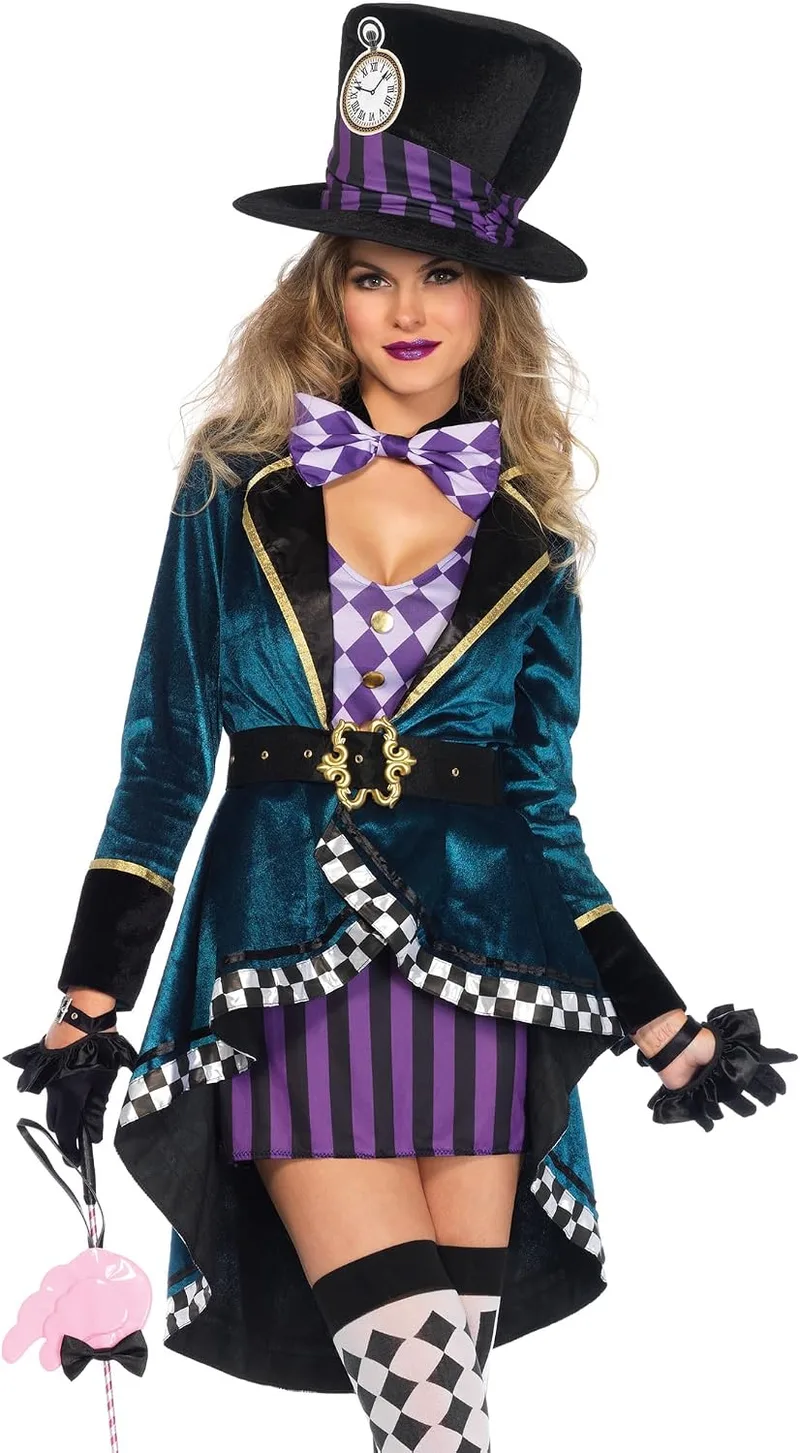 Leg Avenue Mad Hatter costume with dress, jacket and hat photo 1