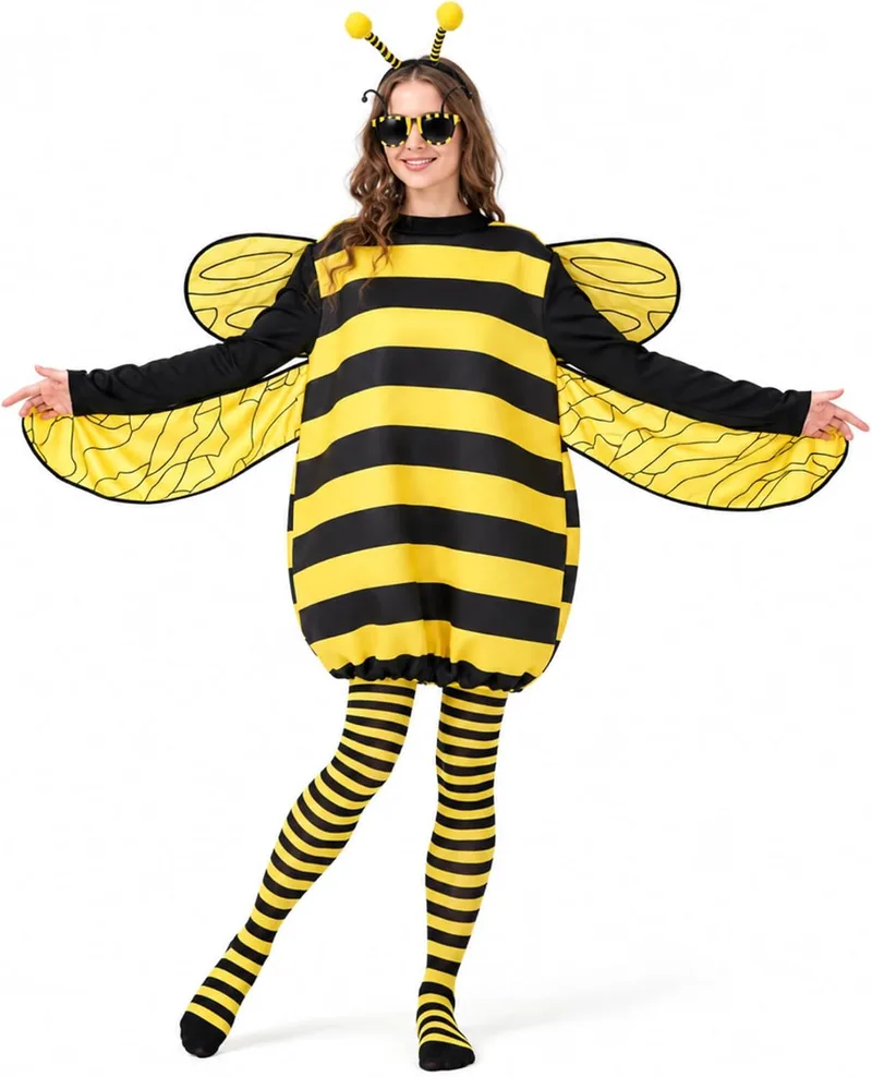 Max Fun bumble bee costume set for women with antenna headband photo 1