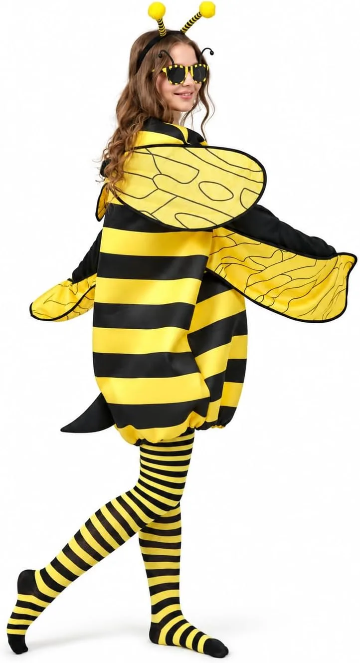 Max Fun bumble bee costume set for women with antenna headband photo 2