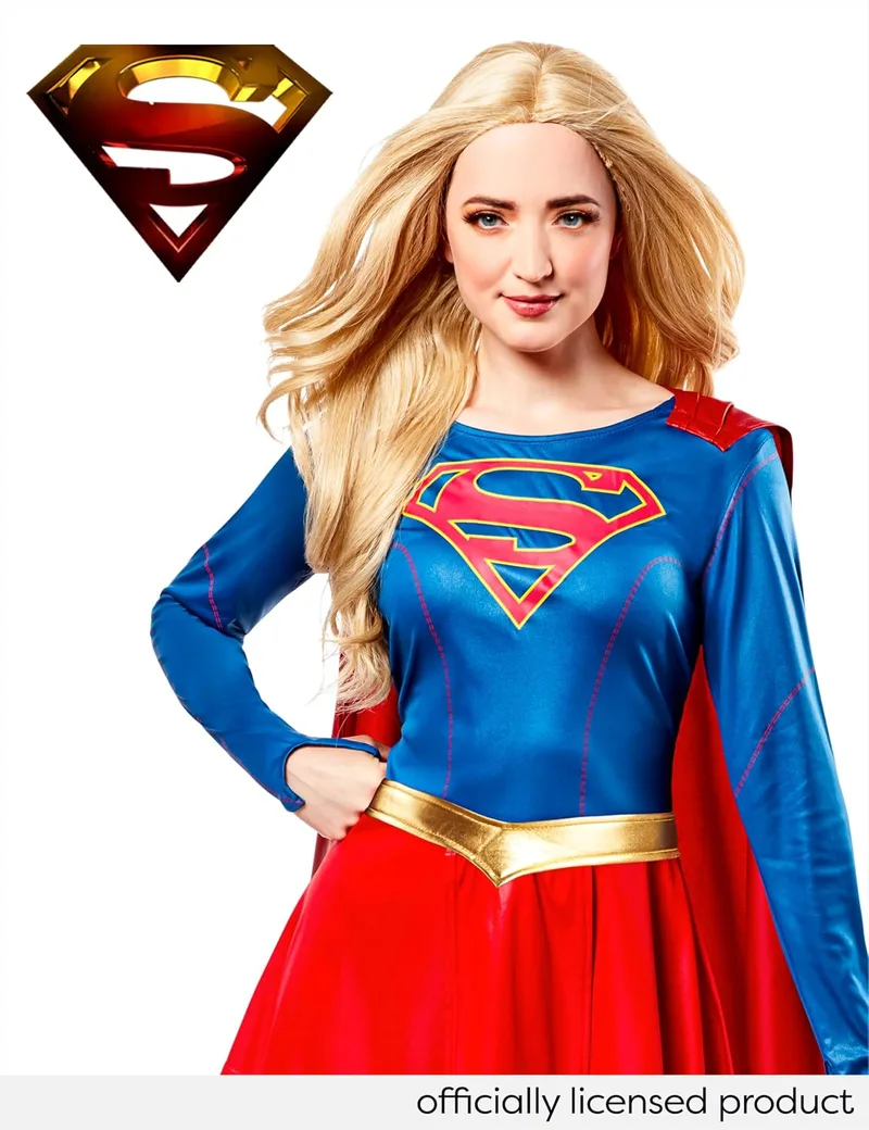 Rubie's Supergirl TV series costume dress with cape for adults photo 2