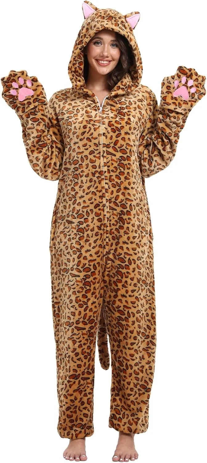 Adult dog onesie pajama costume in beige fleece photo 1