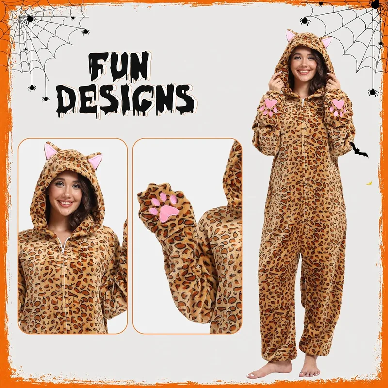 Adult dog onesie pajama costume in beige fleece photo 5