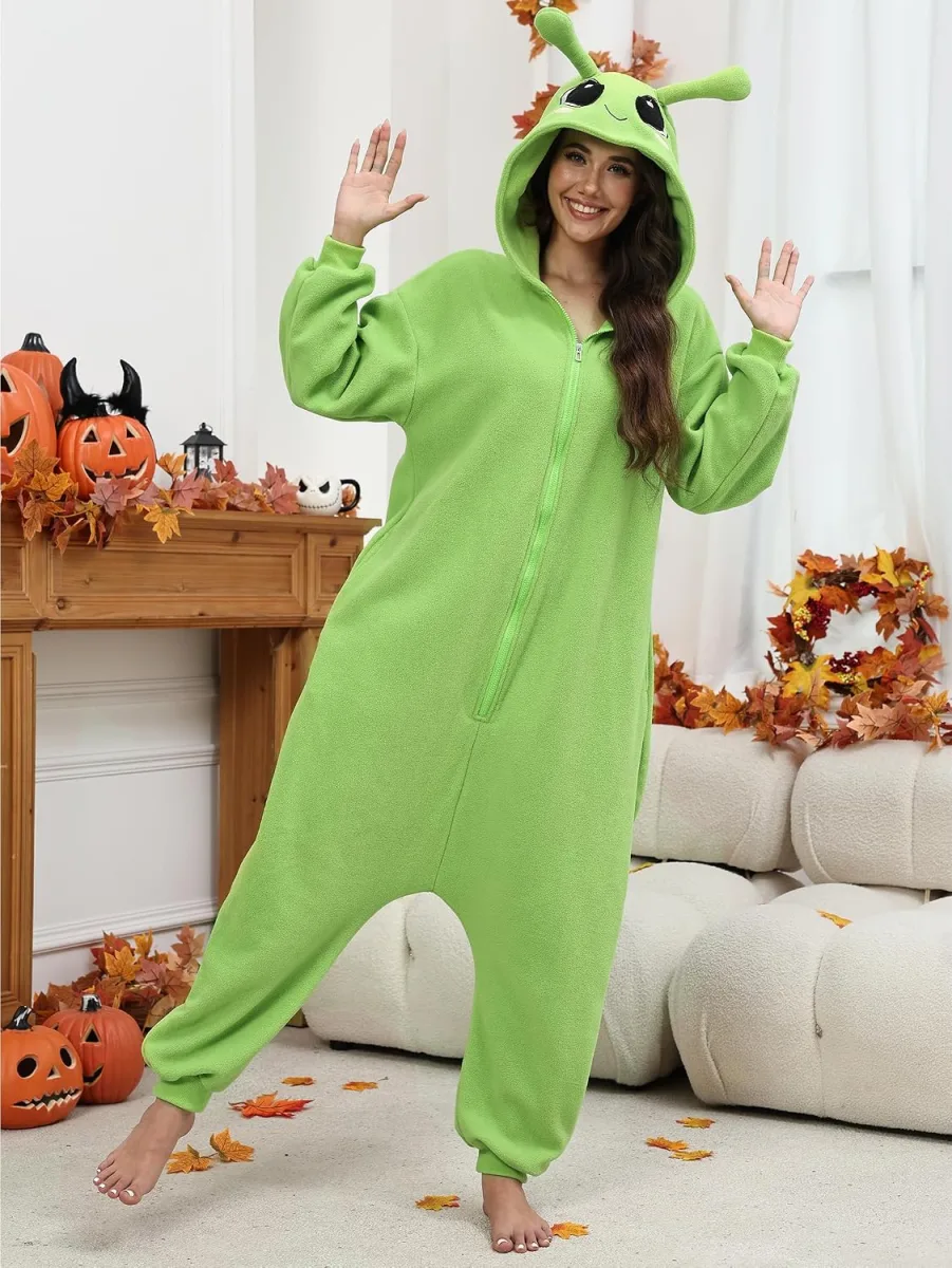 Gosiggol alien adult onesie pajamas Halloween cosplay costume