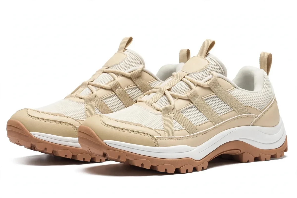 ZURIN women's lightweight hiking walking sneakers in khaki